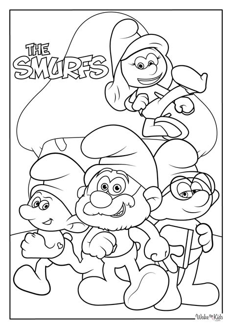 Smurf Coloring Page Printable