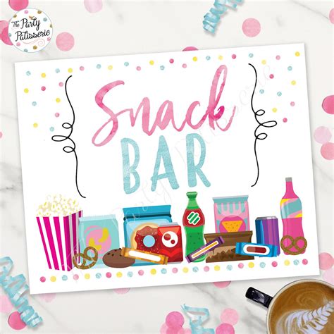 Snack Bar Sign Printable