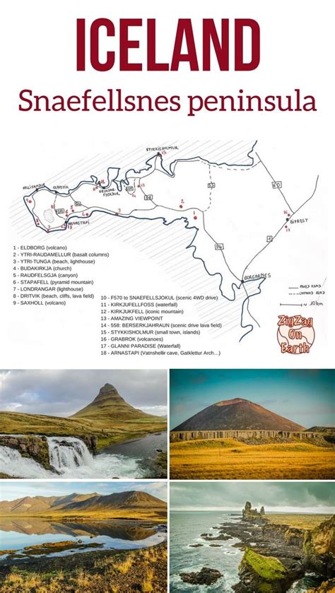 Snaefellsnes Peninsula Map Iceland
