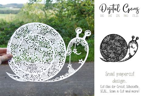 Download Snail Paper Cut Design DXF Files
