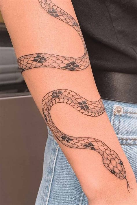 Snake Around Arm Tattoo