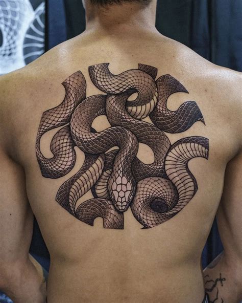 Snake Back Tattoo