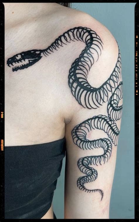Snake Skeleton Tattoo