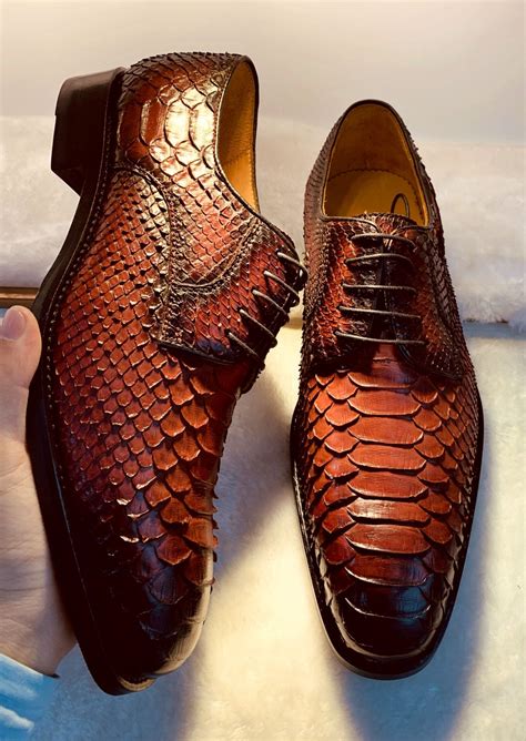Exude Confidence and Exclusivity with the Sleek Snake Skin Shoes for Men!