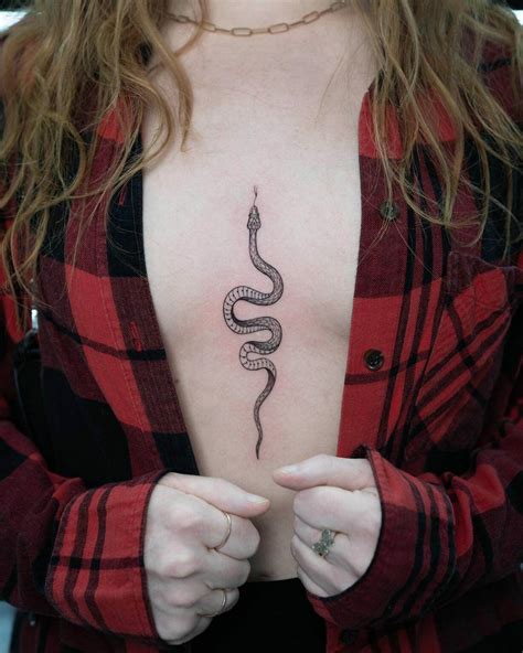 Snake Sternum Tattoo