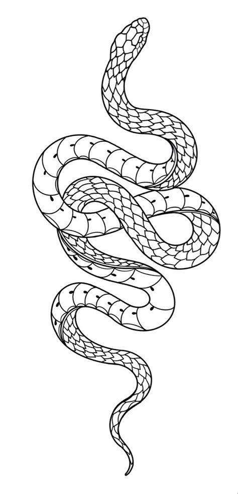 Snake Tattoo Stencil