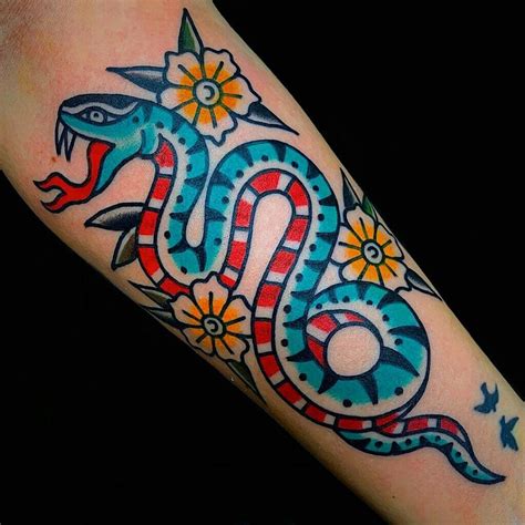 Snake Tattoo Traditional
