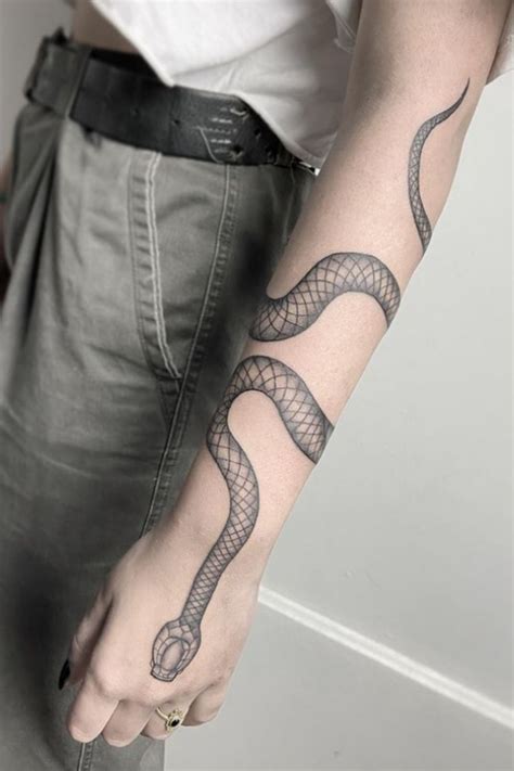 Snake Wrapped Around Arm Tattoo