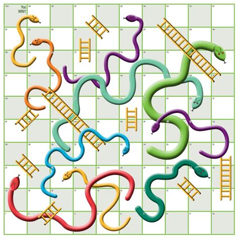 Snakes And Ladders Template Free