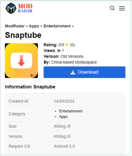 Snaptube Mod have