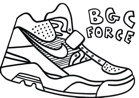 Sneaker Coloring Page Printable
