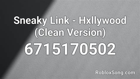 Sneaky link Clean Roblox ID