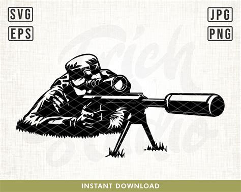 Precision Personified: Unleashing the Power of Sniper SVG Graphics for Bold & Striking Design!