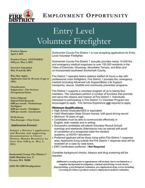 Snohomish County Volunteer Firefighter