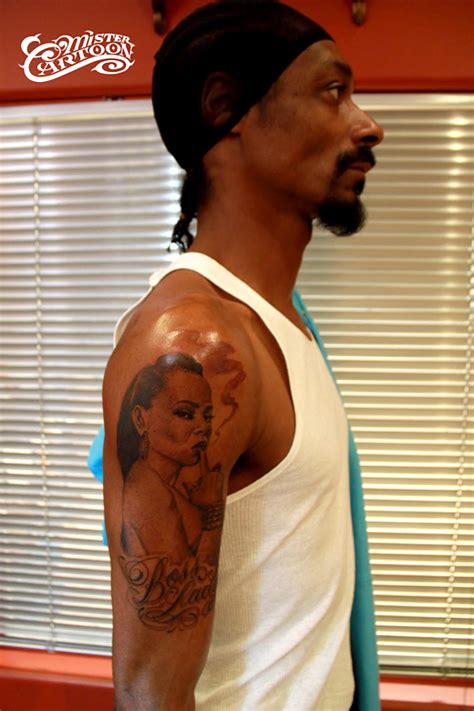Snoop Dogg portrait by Tom. Done at Angel Ink Tattoo
