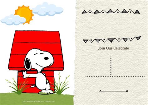 Snoopy Birthday Invitations Template Free