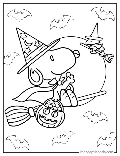 Snoopy Halloween Coloring Pages