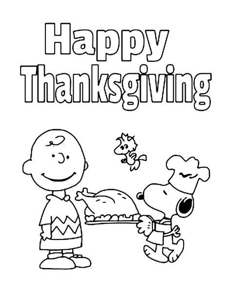 Snoopy Thanksgiving Coloring Pages