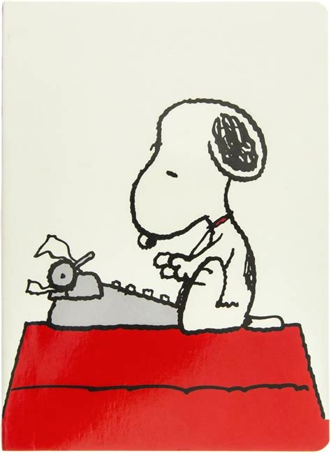 Snoopy with his typewriter