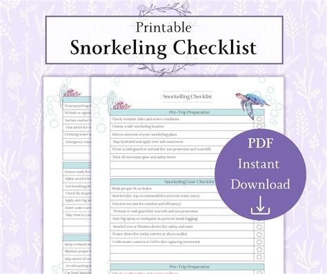 Snorkeling Trip Checklist