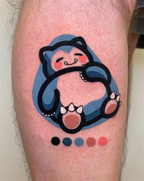 30 Snorlax Tattoo Designs For Men Pokemon Ink Ideas