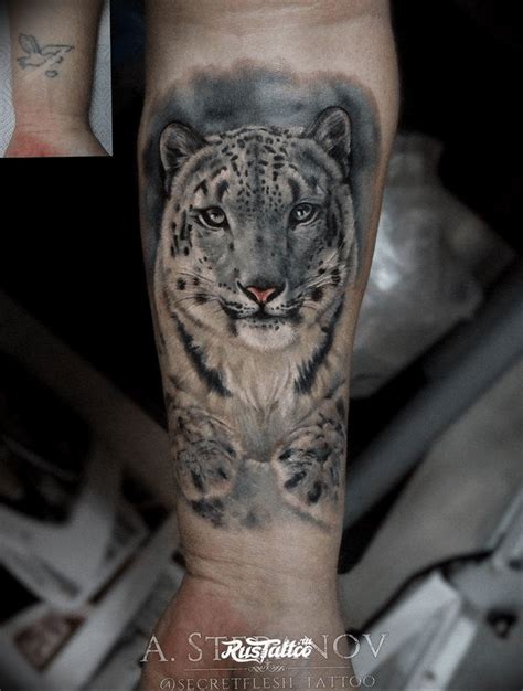 Snow Leopard Tattoo Angry Snow Leopard Tattoo On Back