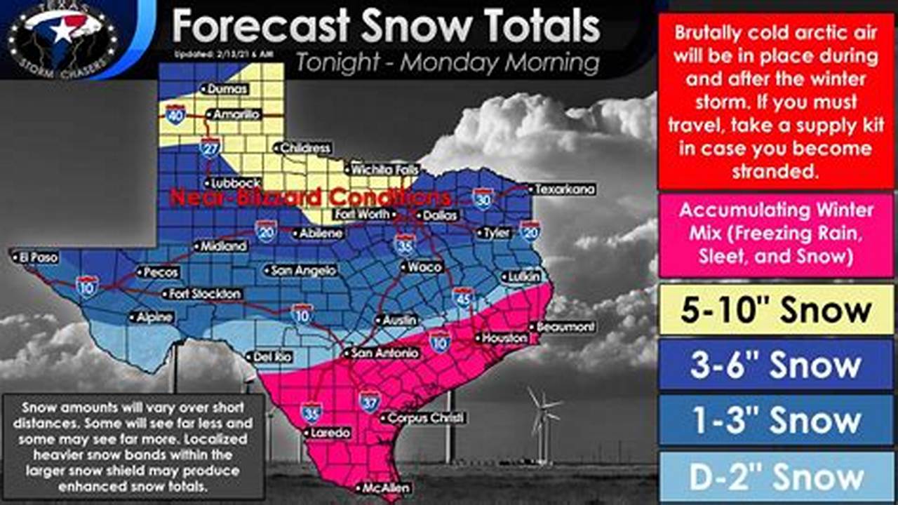 Snow Storm Weather Forecast 2024 Texas