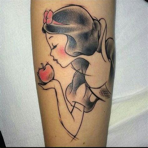 mandarinananan Snow white tattoos, White tattoo, Disney