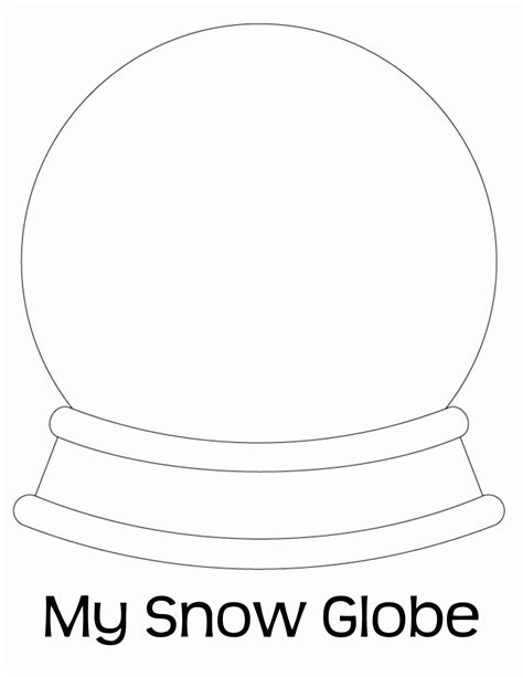 Snow Globe Template Printable