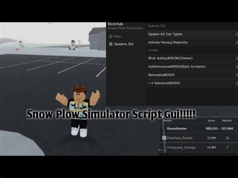 Snow Plow Simulator script GUI