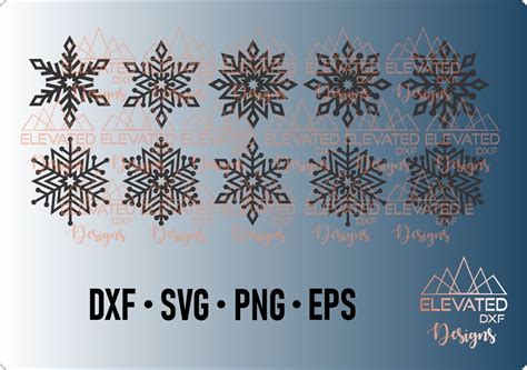 Download SnowFlake Bundle DXF Files