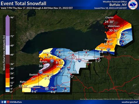 Snowfall Amounts Buffalo