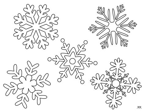 Snowflake Coloring Pages Easy