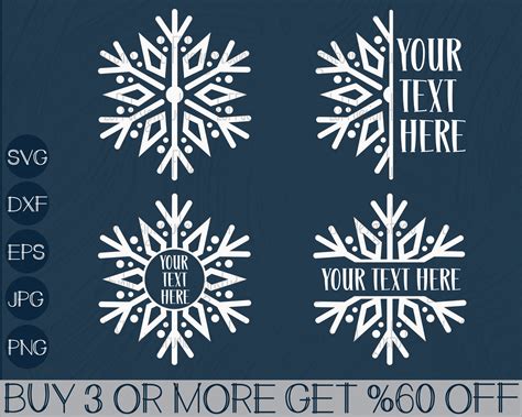Stunning Snowflake Monogram Svg Collection: A Winter Wonderland Addition to Your Creations