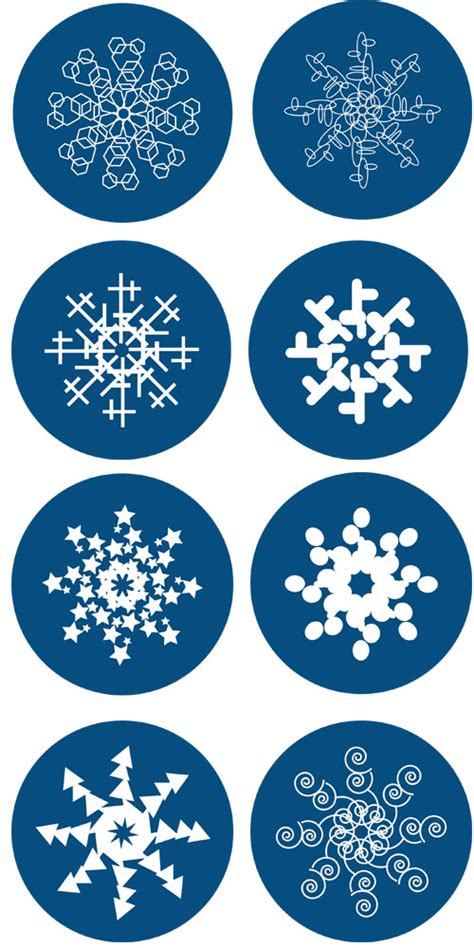 Snowflake Name Tags Printable