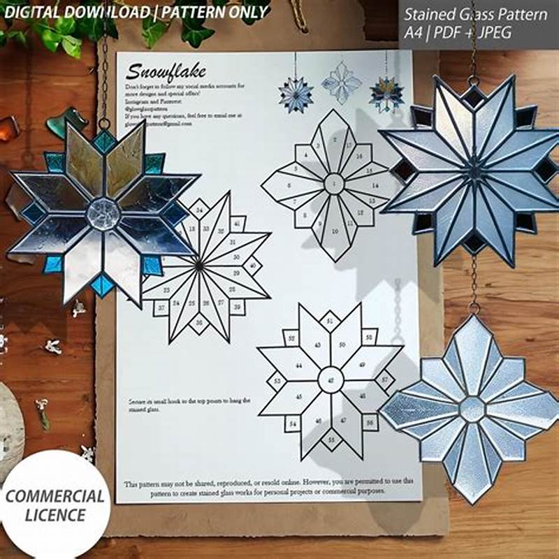 Snowflake Stained Glass Pattern