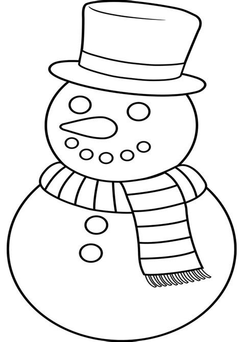 Snowman Coloring Pages Free Printable