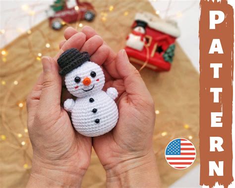 Snowman Crochet Ornament