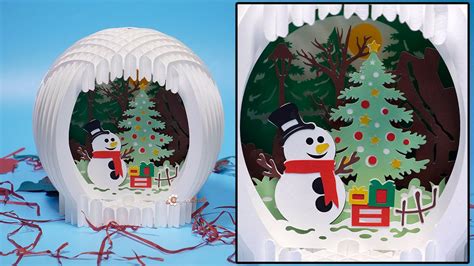 Capture the Magic of Winter with Our Enchanting Snowman Globe: 3D Svg Design Included!