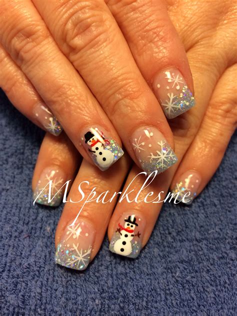 Snowman Nails