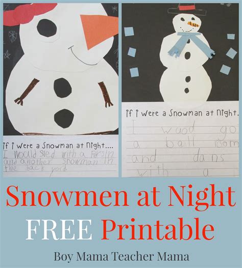 Snowmen At Night Free Printables