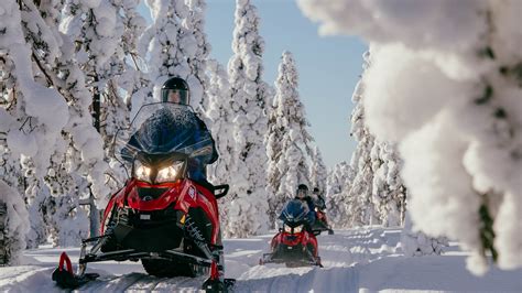 Snowmobile Arctic Circle Forest