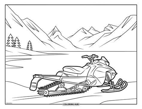 Snowmobile Coloring Pages