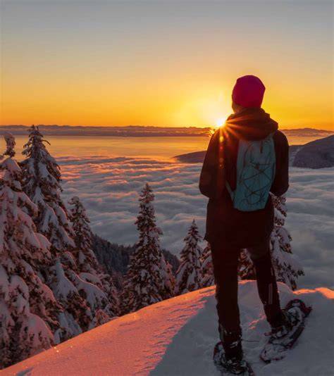 Snowshoeing Sunset