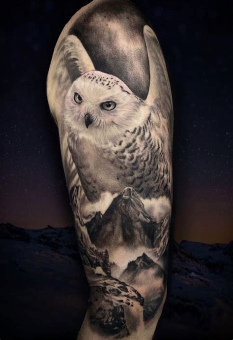 New snowy owl tattoo! Snowy owl tattoo, Owl