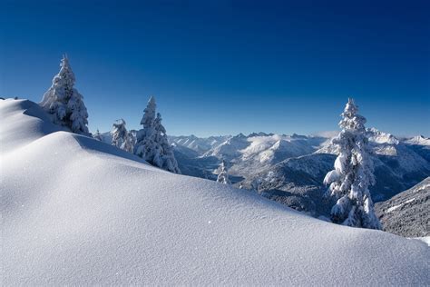 Snowy landscape Alps