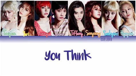 Snsd You Think Lyric