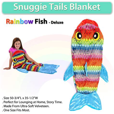 Snuggie Tails Rainbow Fish design