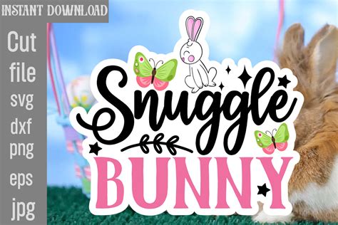 Download Snuggle Bunny SVG File - SVG Design Creativefabrica Free PSD Mockups