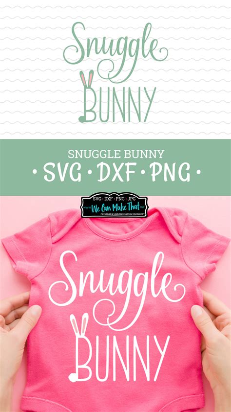 Download Snuggle Bunny SVG File - SVG Design Cricut SVG DXF Files
